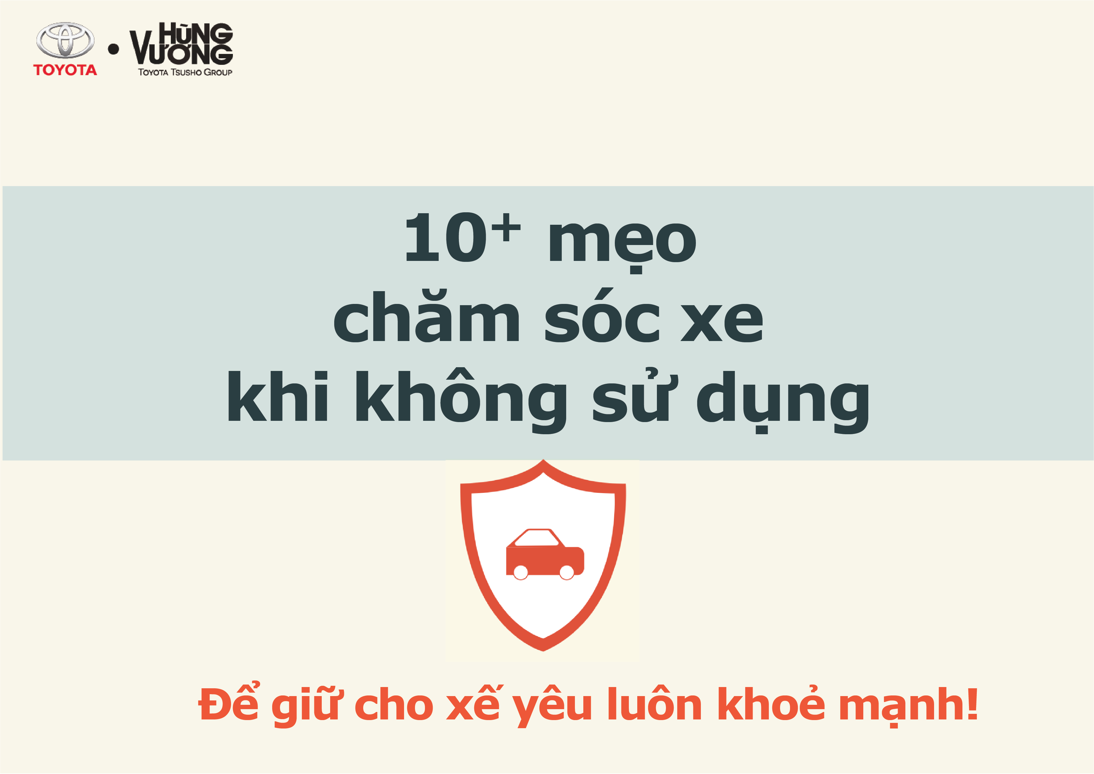 10 MẸO CHĂM SÓC XE KHI KHÔNG SỬ DỤNG