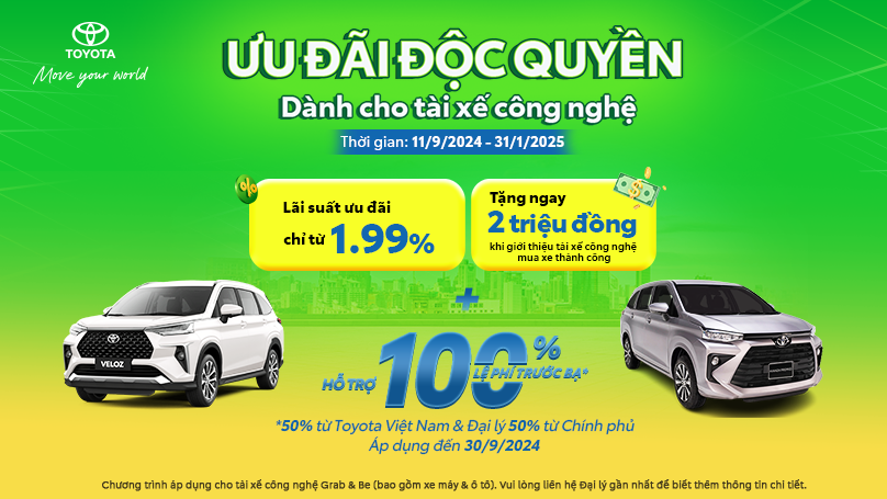 ƯU ĐÃI ĐỘC QUYỀN DÀNH CHO TÀI XẾ CÔNG NGHỆ (GRAB & BE)