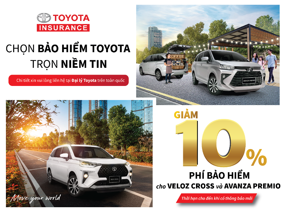 CHƯƠNG TRÌNH HỖ TRỢ KHÁCH HÀNG TOYOTA KHI MUA XE VELOZ CROSS VÀ AVANZA PREMIO