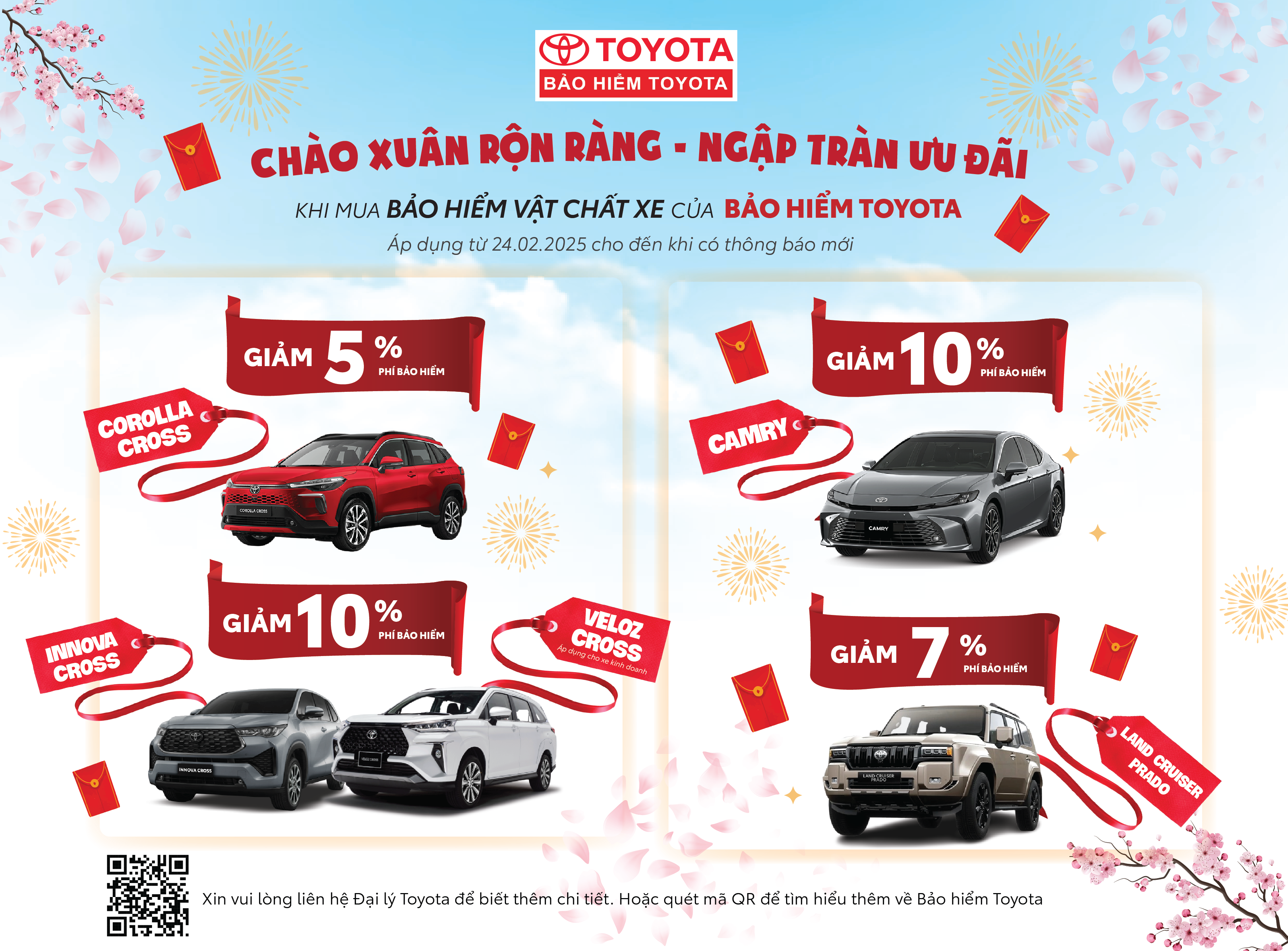 CHÀO XUÂN RỘN RÀNG – NGẬP TRÀN ƯU ĐÃI TỪ BẢO HIỂM TOYOTA