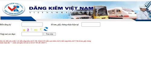 Cách check phạt nguội ô tô tại website của Cục Đăng kiểm Việt Nam